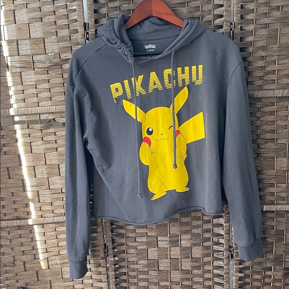 Pokemon Tops - Pokemon Gray Pikachu Hoodie